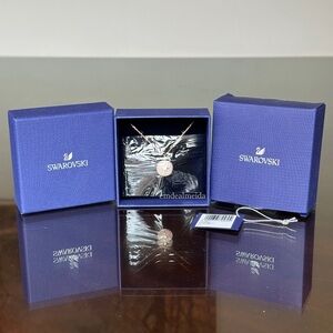 Swarovski Crystal Locket Necklace Rose Gold Tone Memory Keepsake Star 5374560